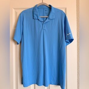Nike Men's Dri Fit Sky Blue Polo Shirt Size XL